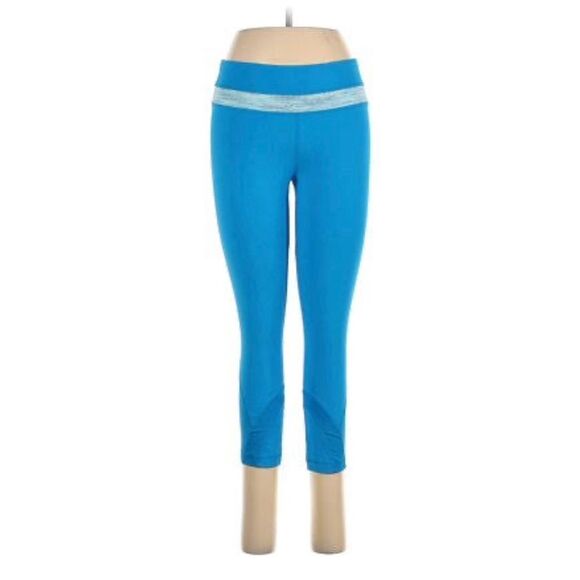 Lululemon Run Inspire Crop II Beach Blanket Blue Wee Are From Space Aqua C34 - Picture 1 of 8